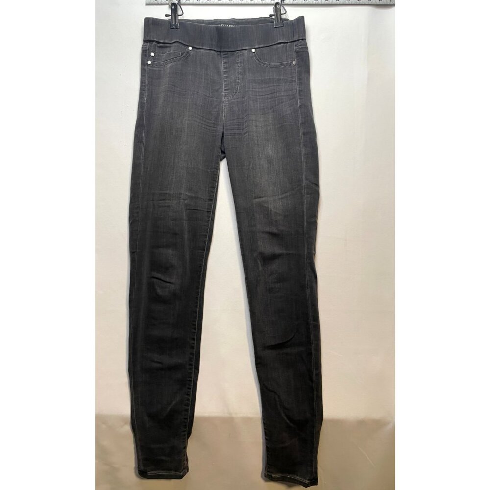 Liverpool jeans womens 2 27 x 33 pull on legging skinny gray black